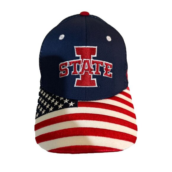 Iowa State University Hat American Flag Design Snapback Trucker Cap Patriotic Me - Picture 3 of 6